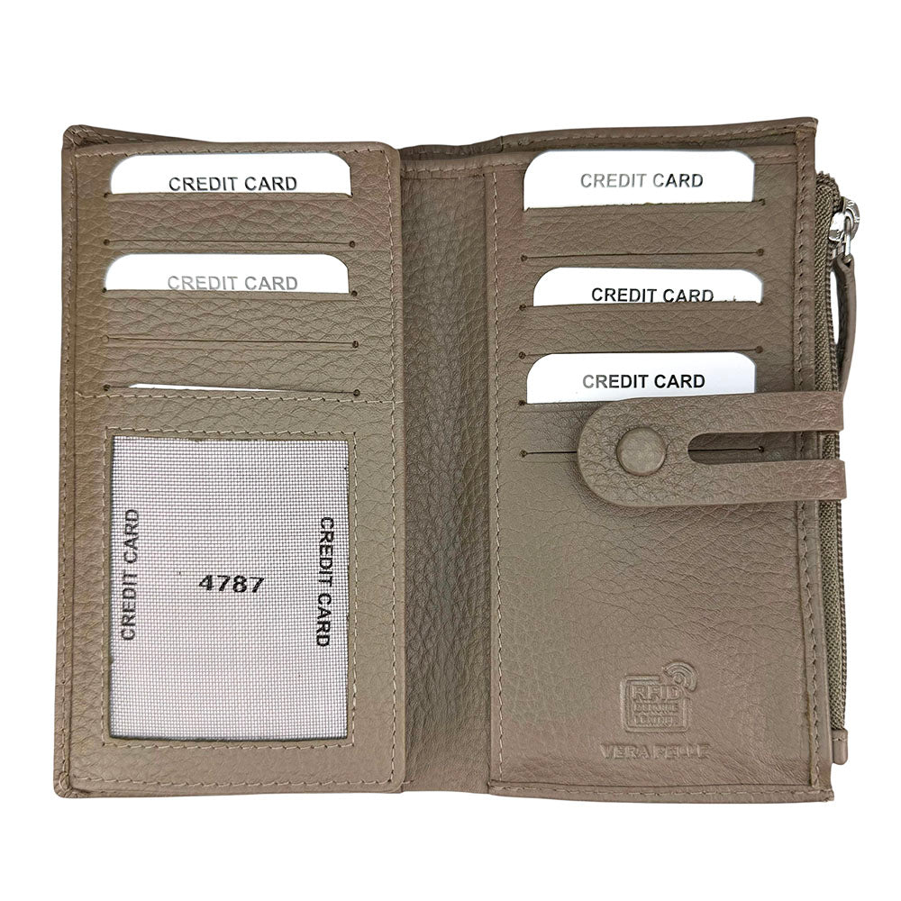 Mirello Cow Leather Zip Wallet
