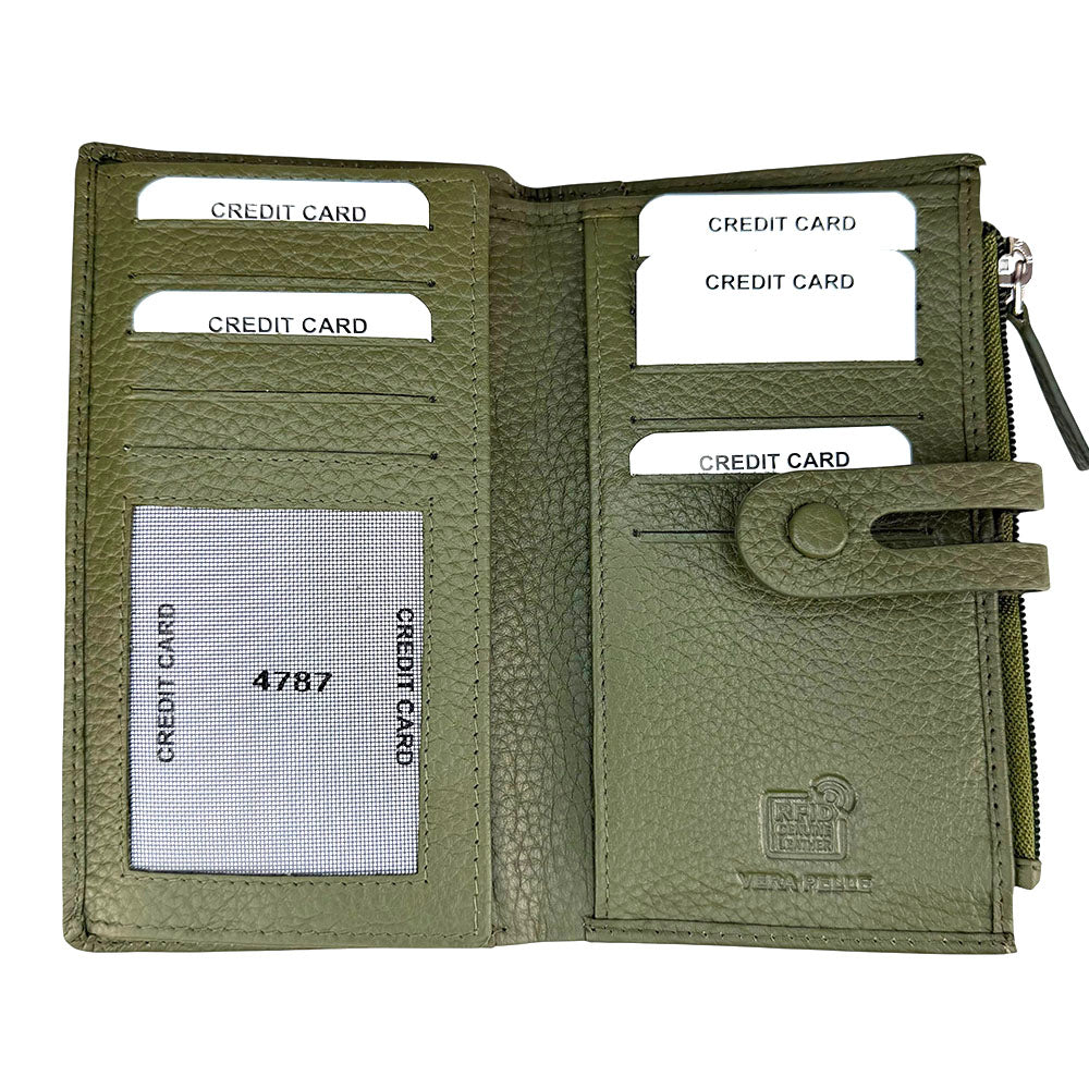 Mirello Cow Leather Zip Wallet
