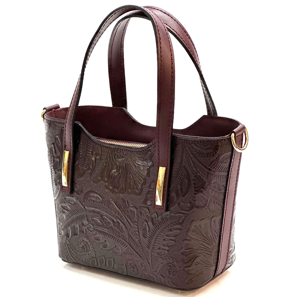 Emily Flora Cow Leather Handbag