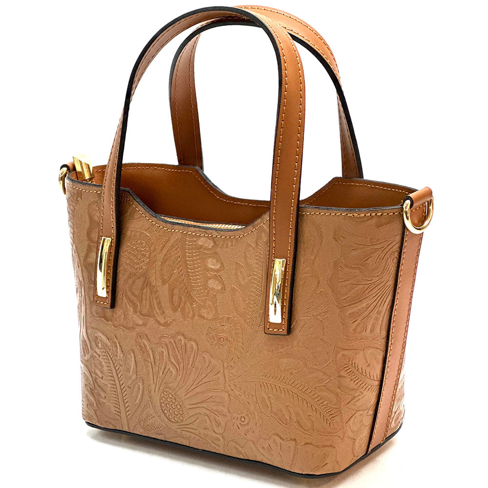 Emily Flora Cow Leather Handbag