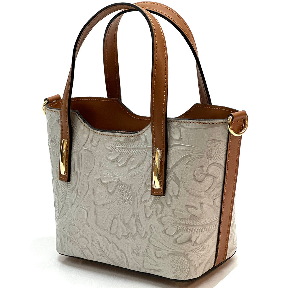 Emily Flora Cow Leather Handbag