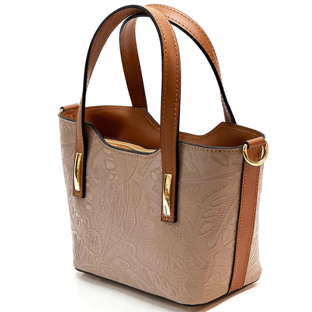 Emily Flora Cow Leather Handbag
