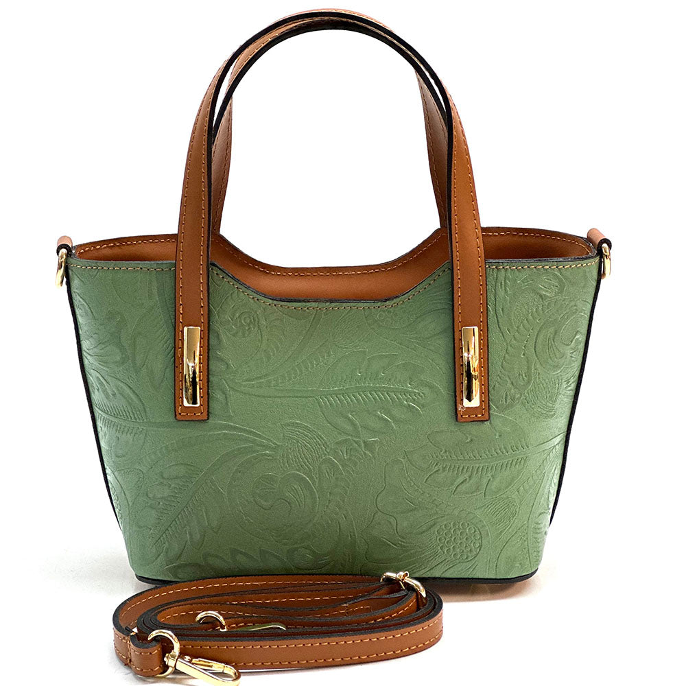 Emily Flora Cow Leather Handbag