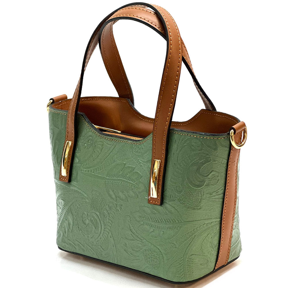 Emily Flora Cow Leather Handbag