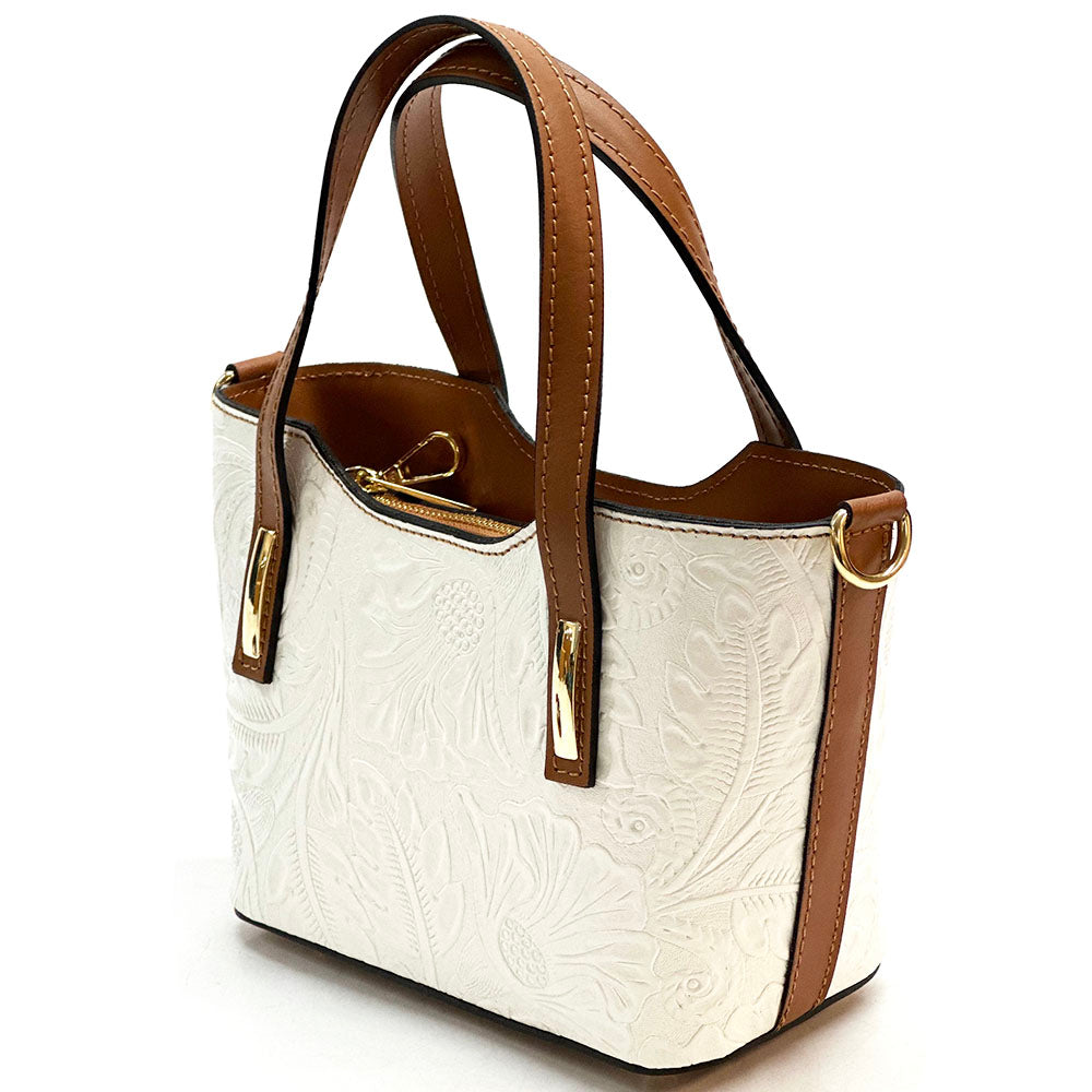 Emily Flora Cow Leather Handbag