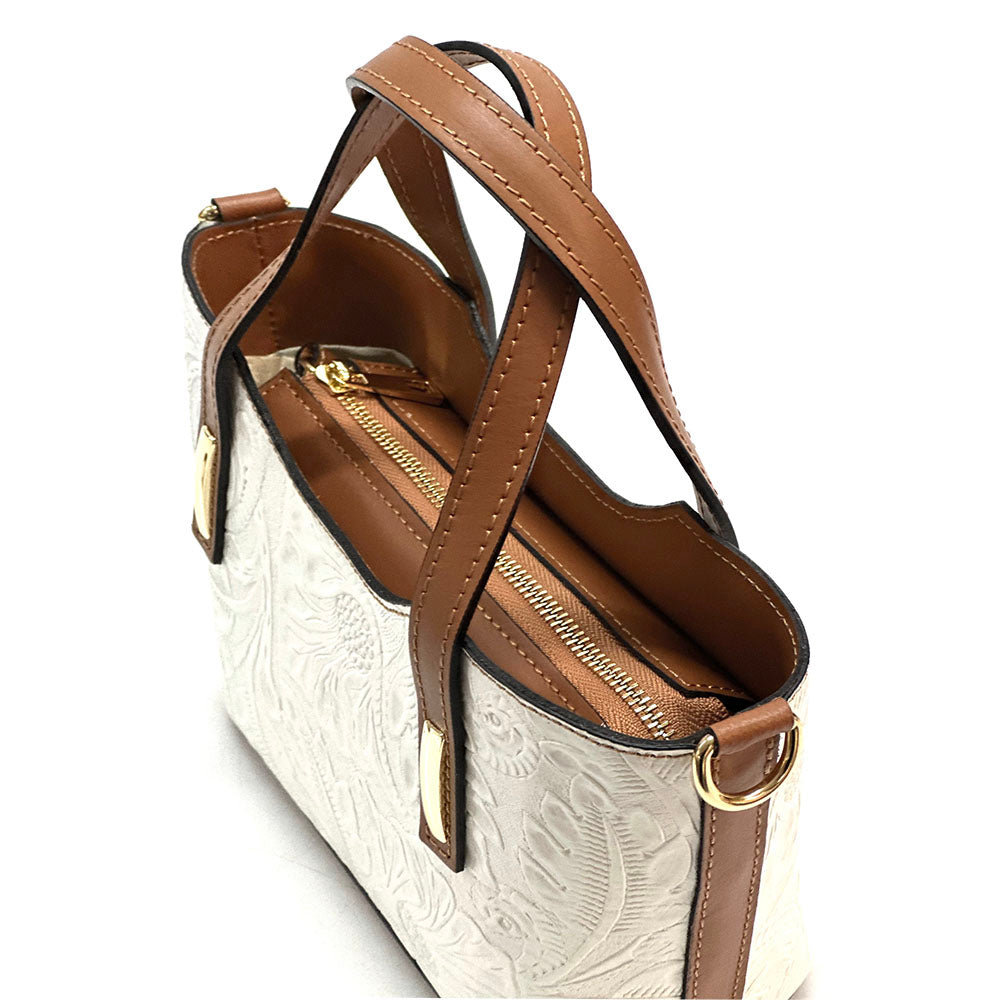 Emily Flora Cow Leather Handbag