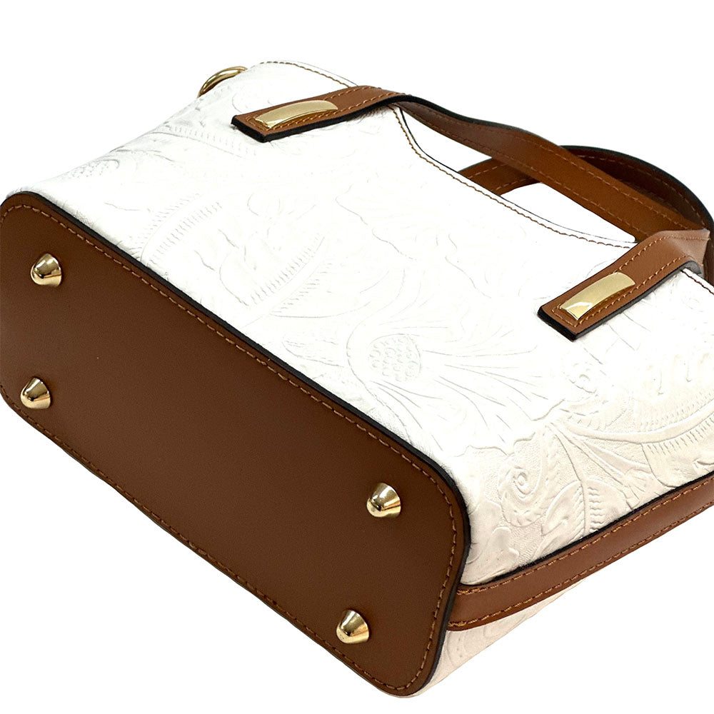 Emily Flora Cow Leather Handbag