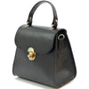 Sofia Leather Handbag - Black angled view