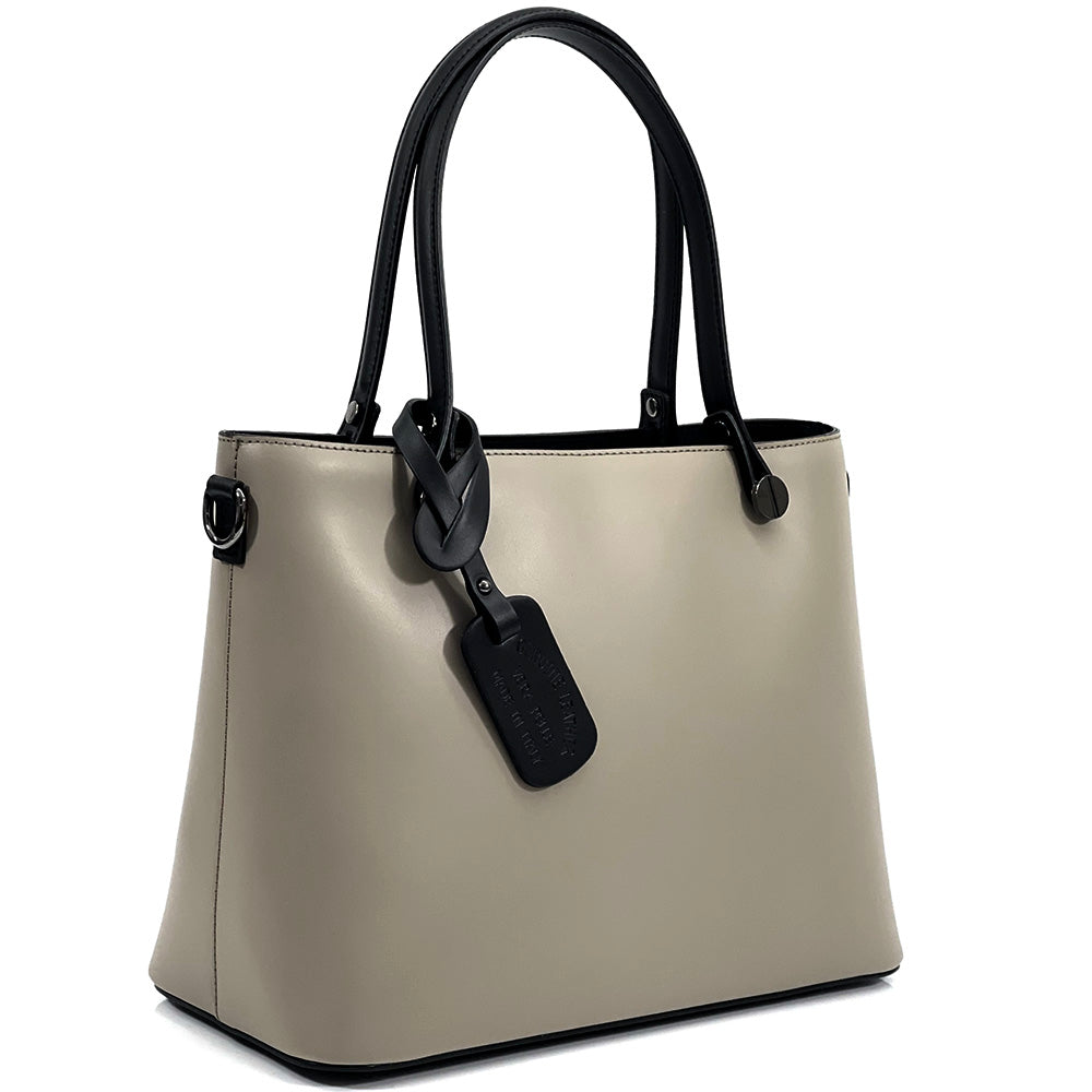 Margherita Tote Italian Handmade Leather Bag – Elegant Everyday Tote for Women