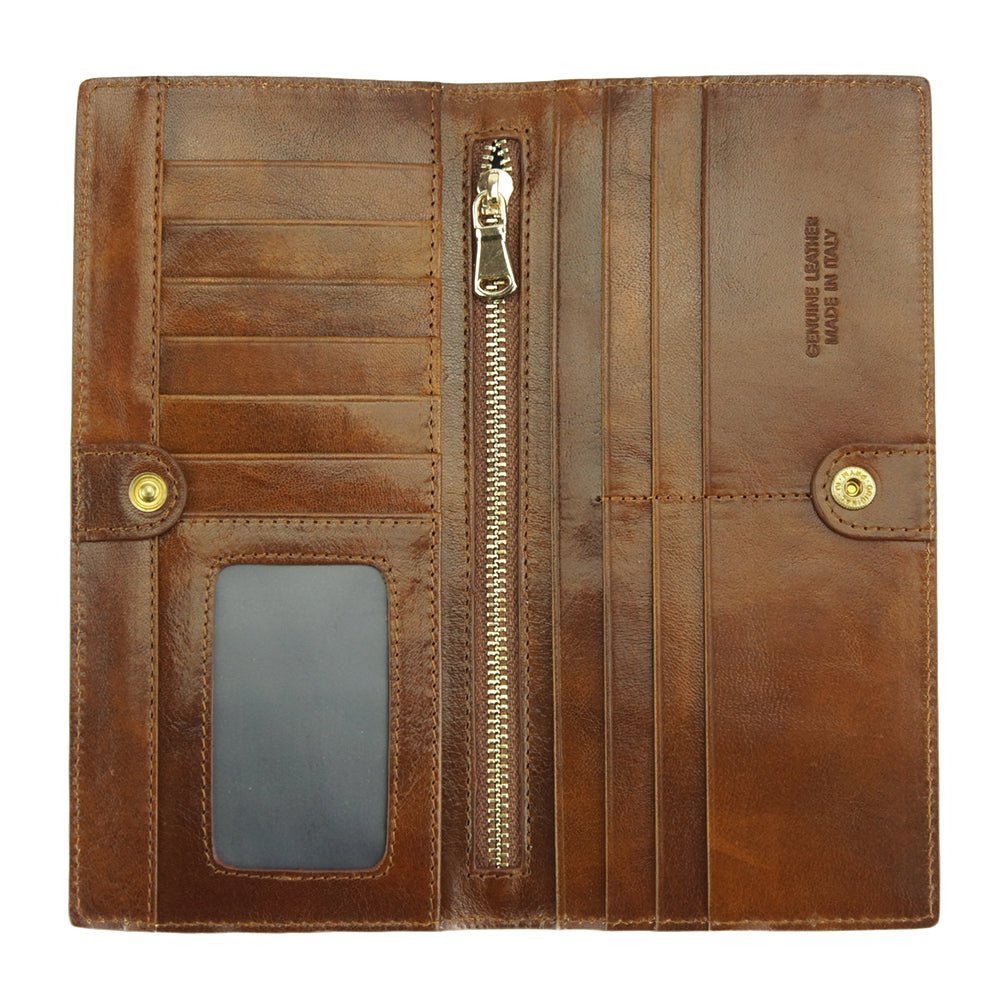 Bernardo V Wallet in cow leather-1