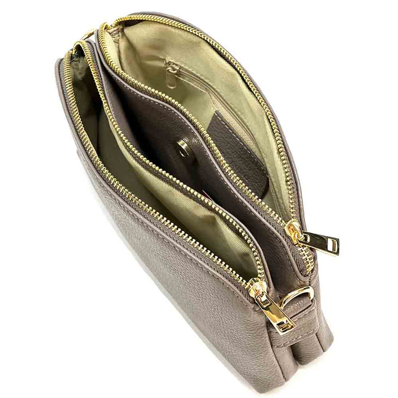 Rufina Leather Crossbody Bag: Modern Elegance - Leather Italiano