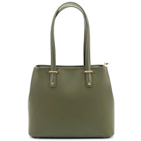 Heather Leather shoulder bag in green