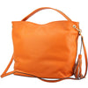 Orange leather bag