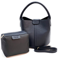 Grazia Italian Leather Bucket Bag – Elegant Everyday Shoulder Bag for Women