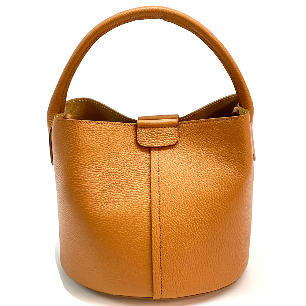 Grazia Italian Leather Bucket Bag – Elegant Everyday Shoulder Bag for Women