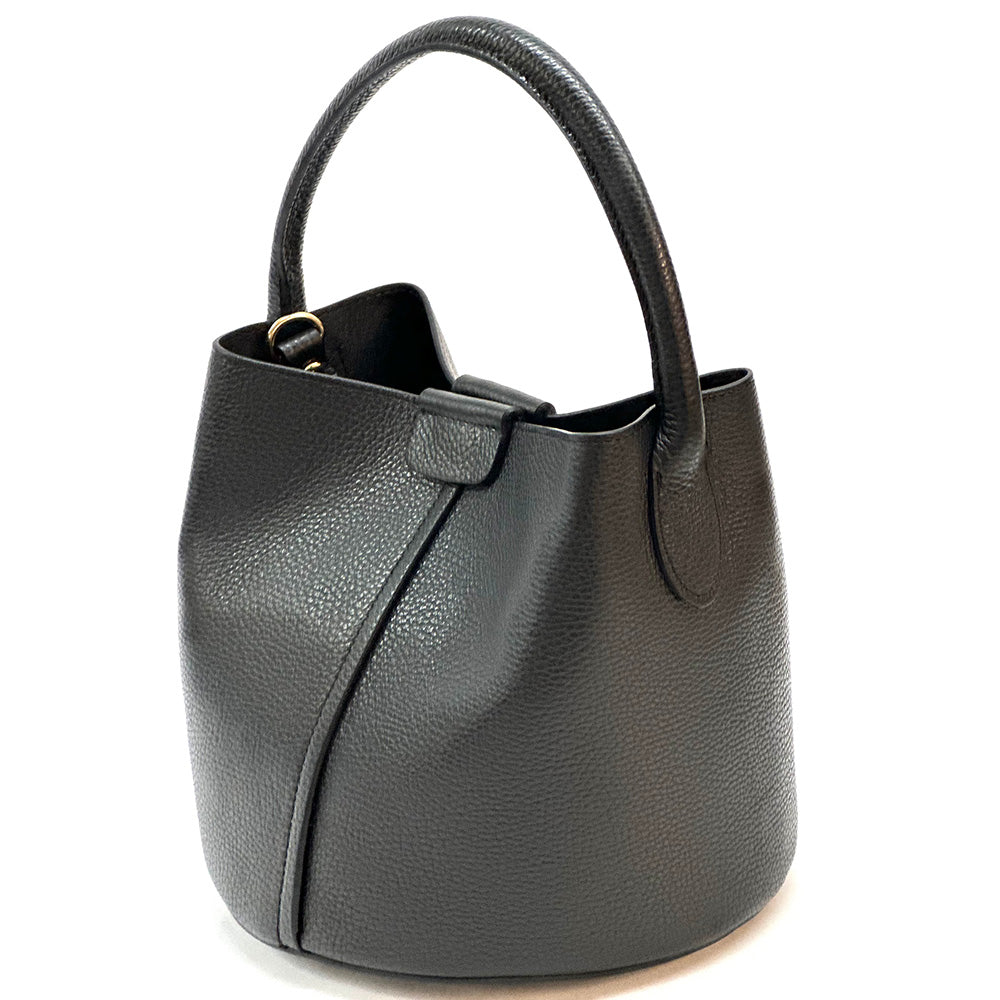 Grazia Italian Leather Bucket Bag – Elegant Everyday Shoulder Bag for Women