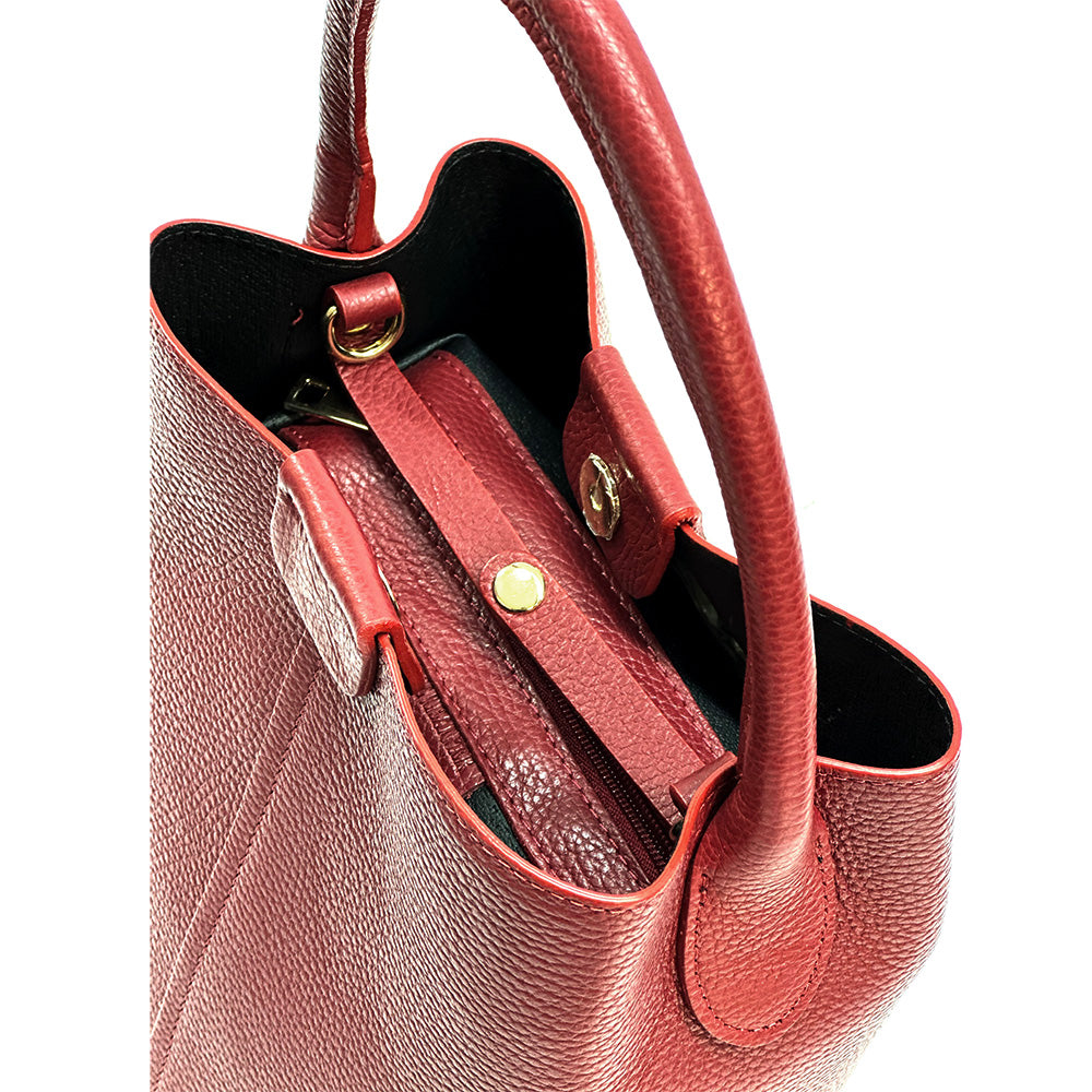 Grazia Italian Leather Bucket Bag – Elegant Everyday Shoulder Bag for Women