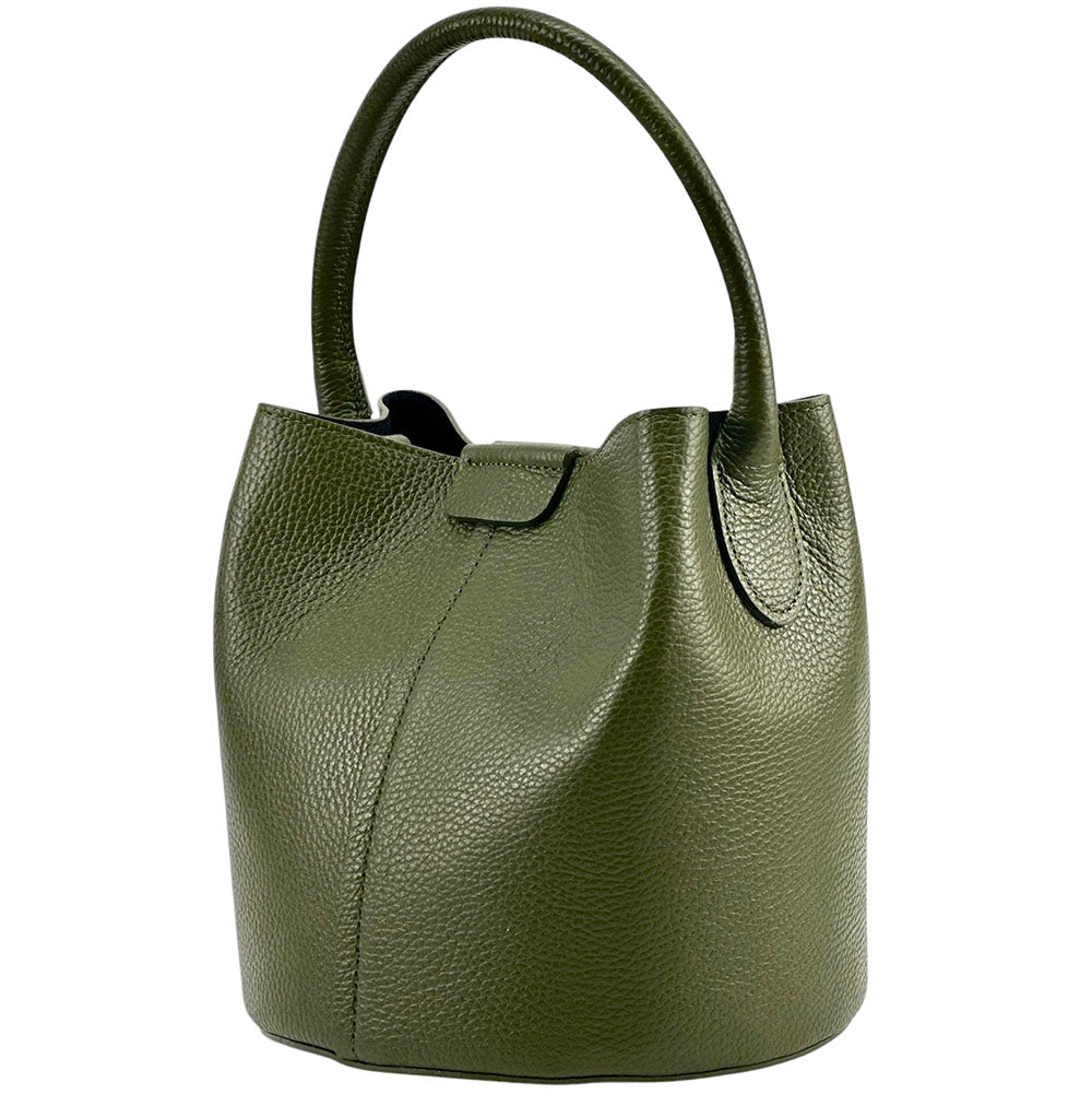 Grazia Italian Leather Bucket Bag – Elegant Everyday Shoulder Bag for Women