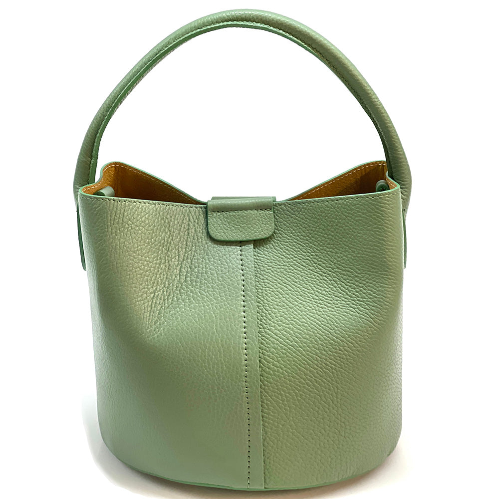 Grazia Italian Leather Bucket Bag – Elegant Everyday Shoulder Bag for Women