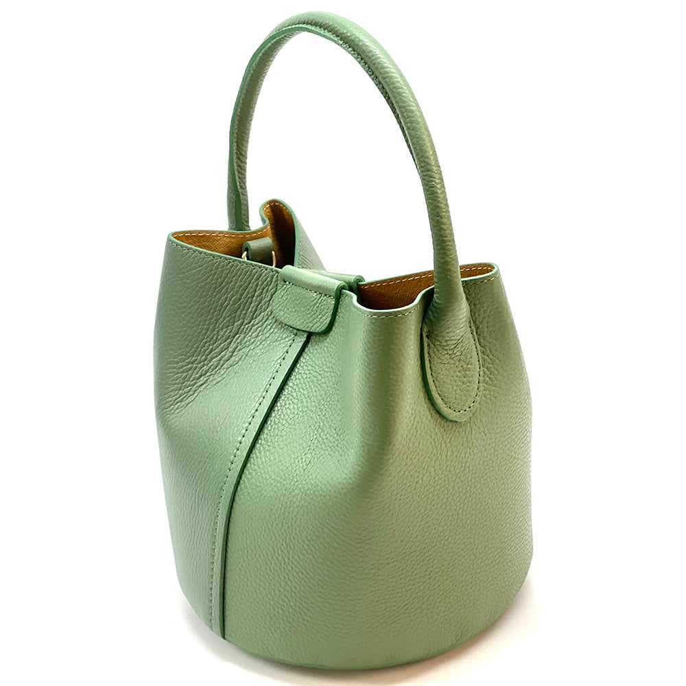 Grazia Italian Leather Bucket Bag – Elegant Everyday Shoulder Bag for Women