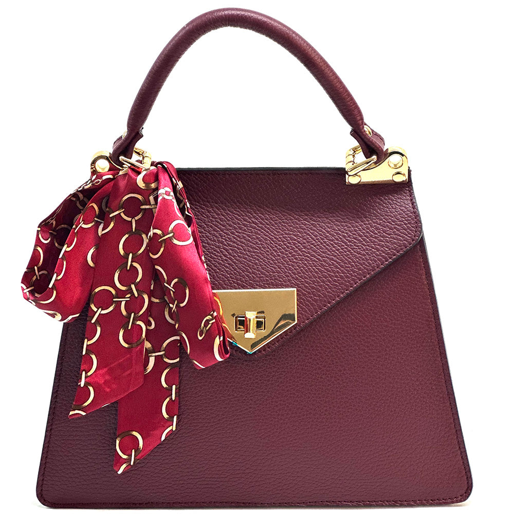 Isabella Italian Leather Bag – Elegant Structured Handbag for Women