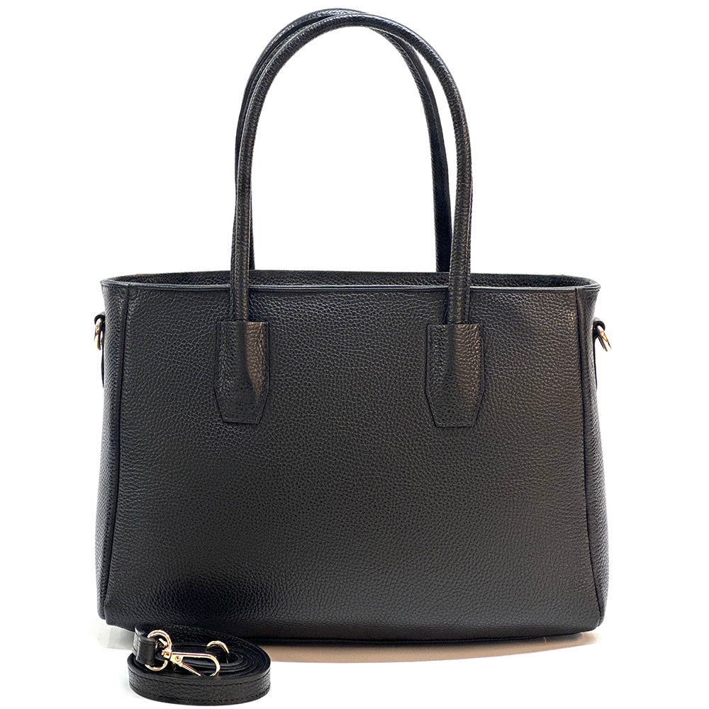 Elisenta Italian Leather Bag – Elegant Structured Handbag for Women