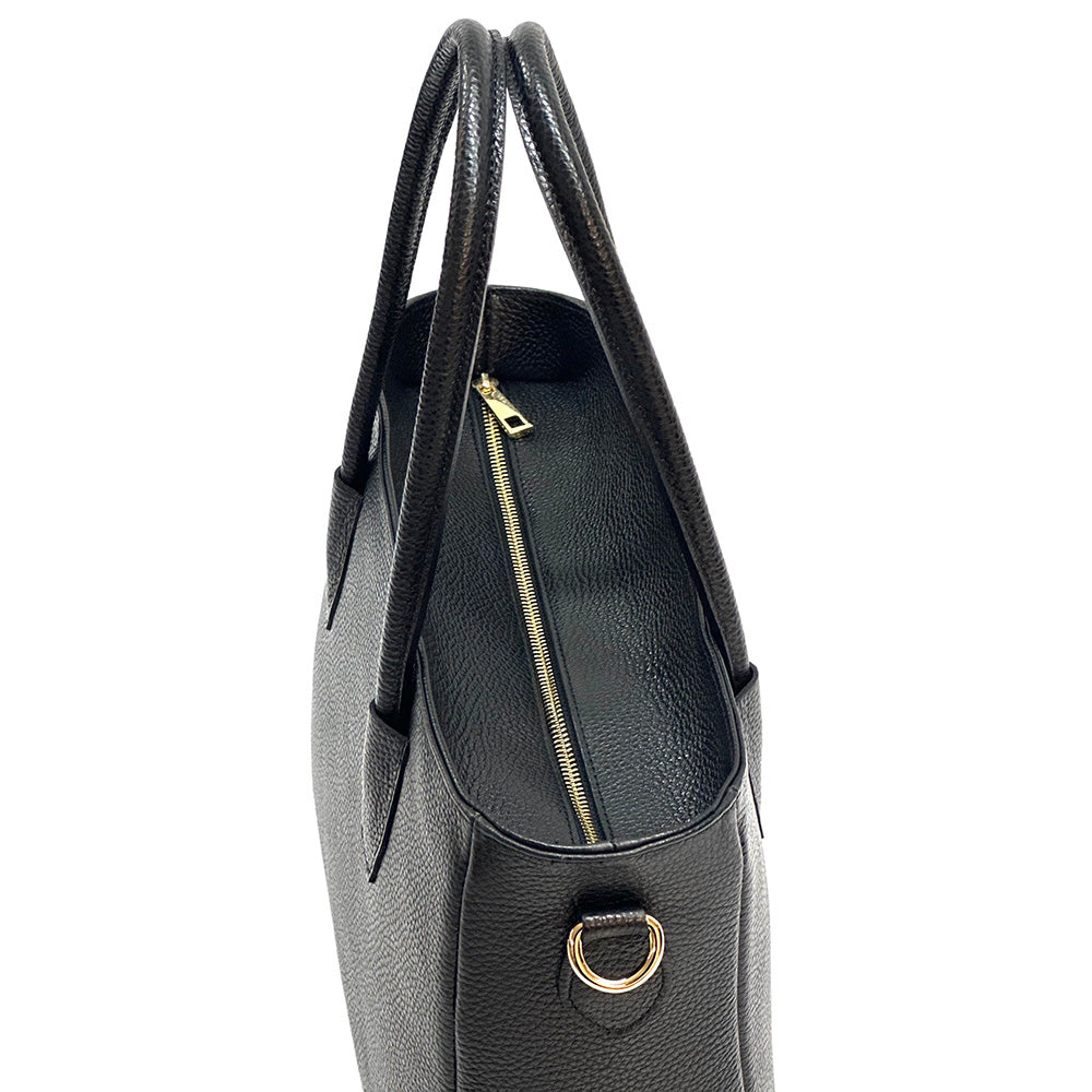 Elisenta Italian Leather Bag – Elegant Structured Handbag for Women