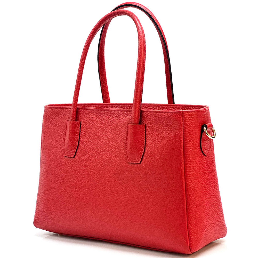 Elisenta Italian Leather Bag – Elegant Structured Handbag for Women