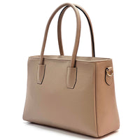 Elisenta Italian Leather Bag – Elegant Structured Handbag for Women