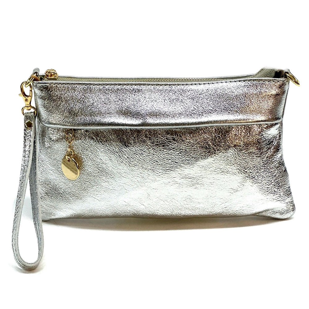 Fiorina Italian Leather Clutch Bag – Elegant Pochette for Day & Evening