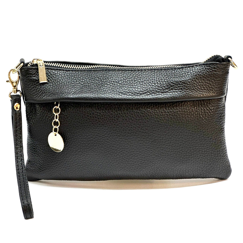Fiorina Italian Leather Clutch Bag – Elegant Pochette for Day & Evening