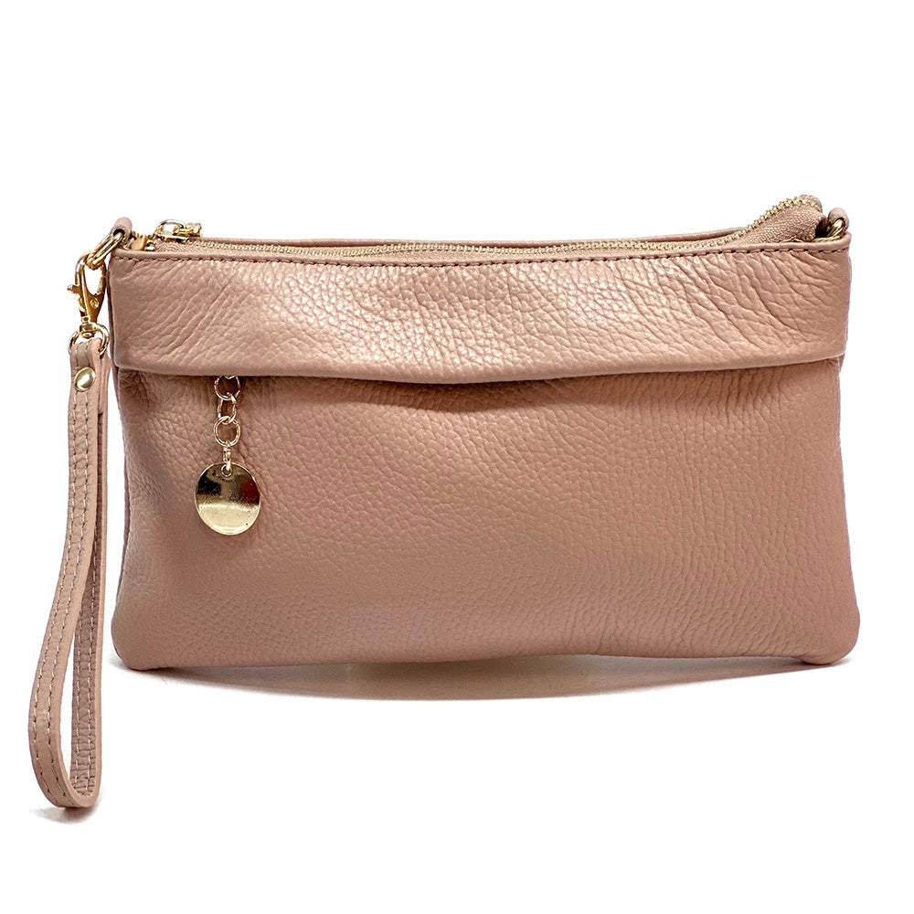 Fiorina Italian Leather Clutch Bag – Elegant Pochette for Day & Evening