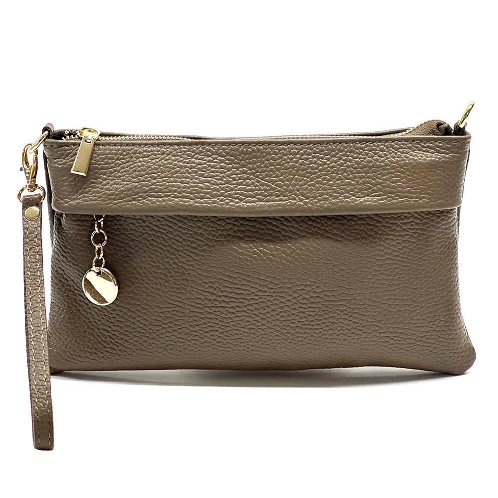 Fiorina Italian Leather Clutch Bag – Elegant Pochette for Day & Evening