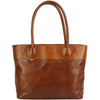 Tote V bag in leather-19