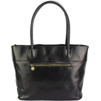 Tote V bag in leather-13