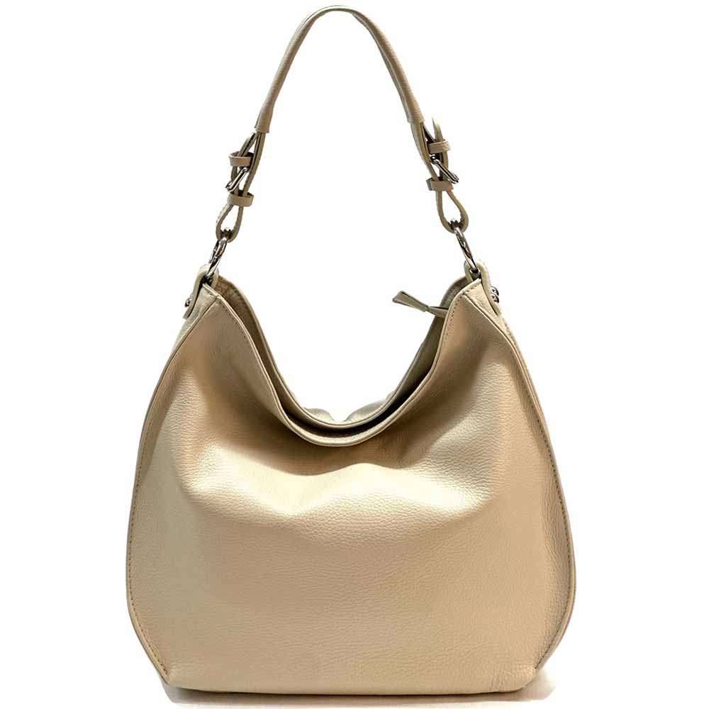 Gold handbag with a chain detail on a white background