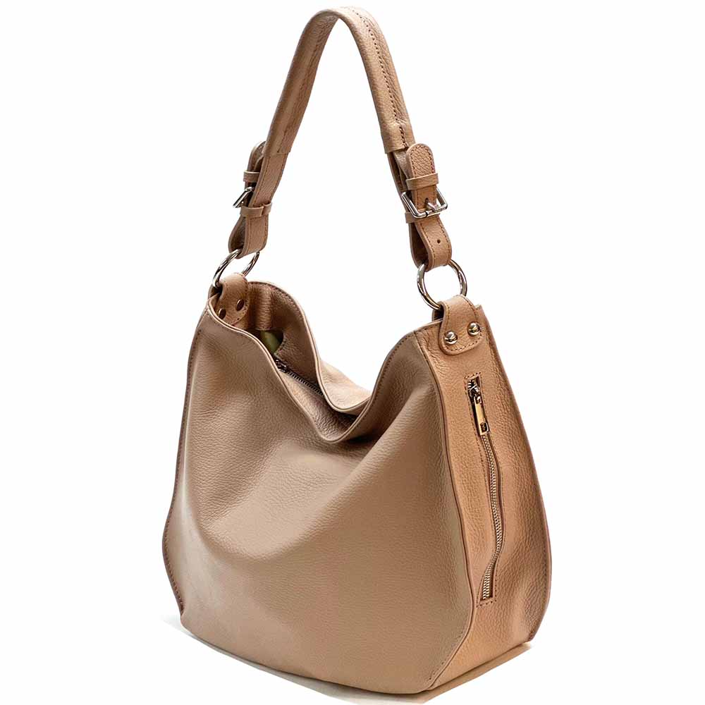 Amica Italian Leather Shoulder Bag – Elegant Everyday Bag for Women