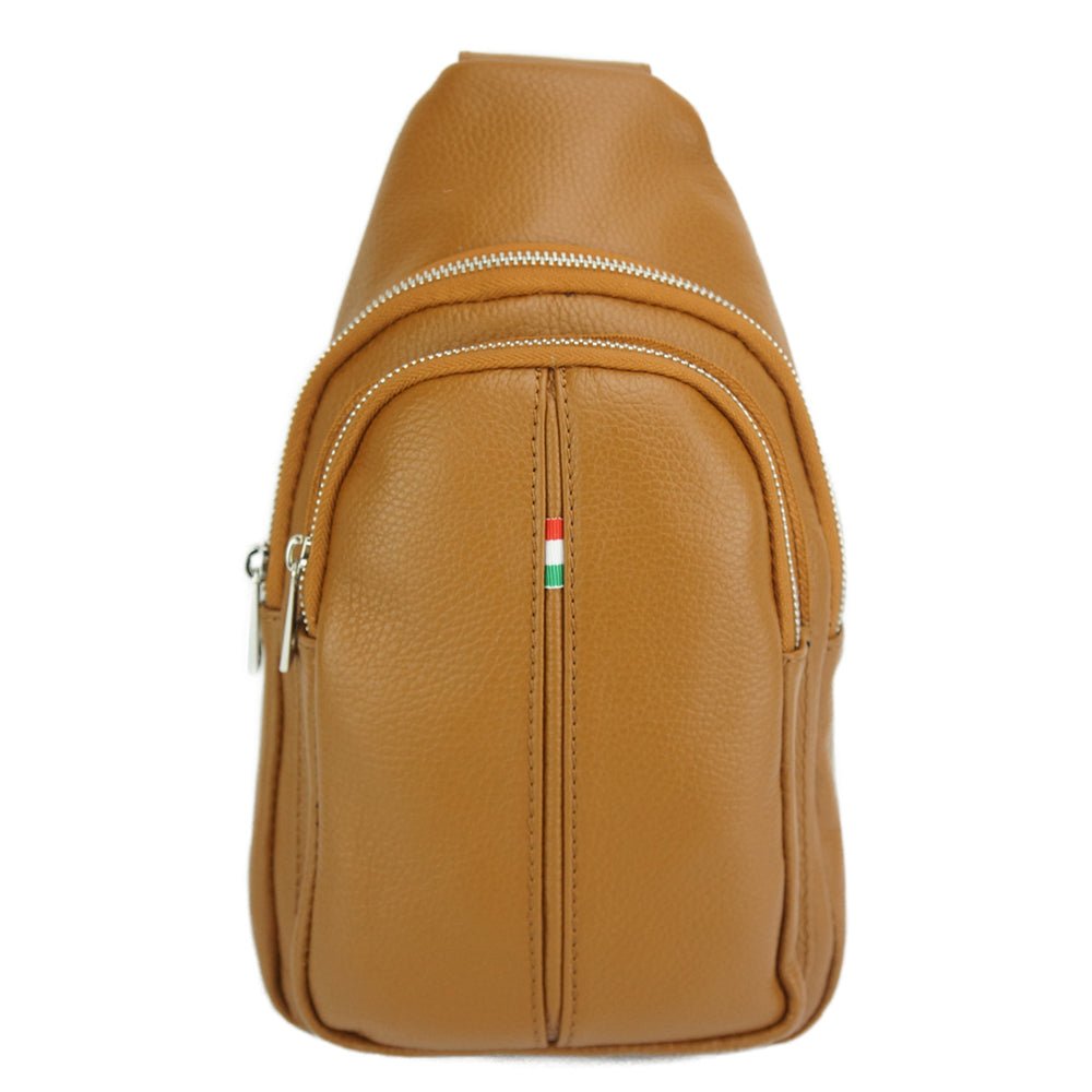 Nissim Brown Leather Rucksack - Premium leather, compact design for the urban adventurer.