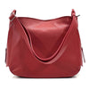 Beatrice leather slouch bag in red