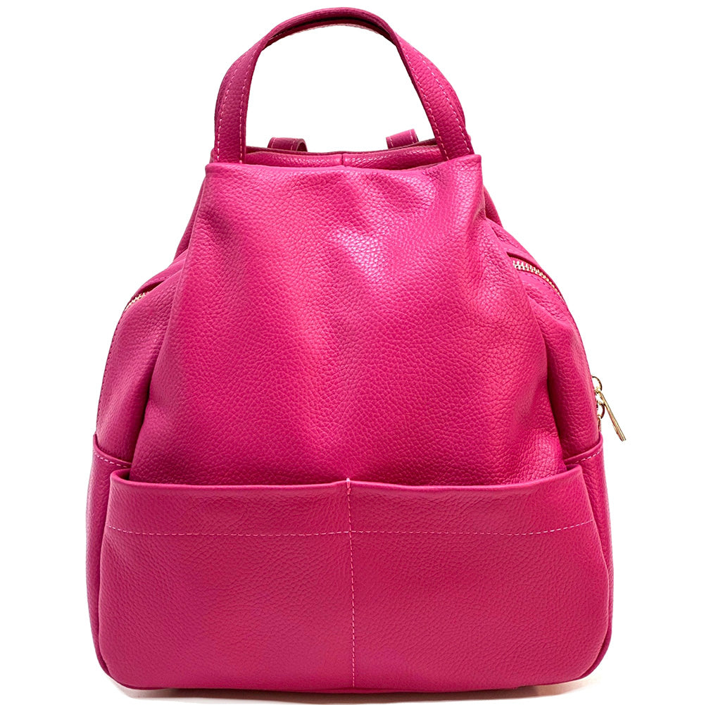 Elva Italian Pebbled Leather Backpack – Women’s Elegant Everyday Bag (Handmade in Florence)