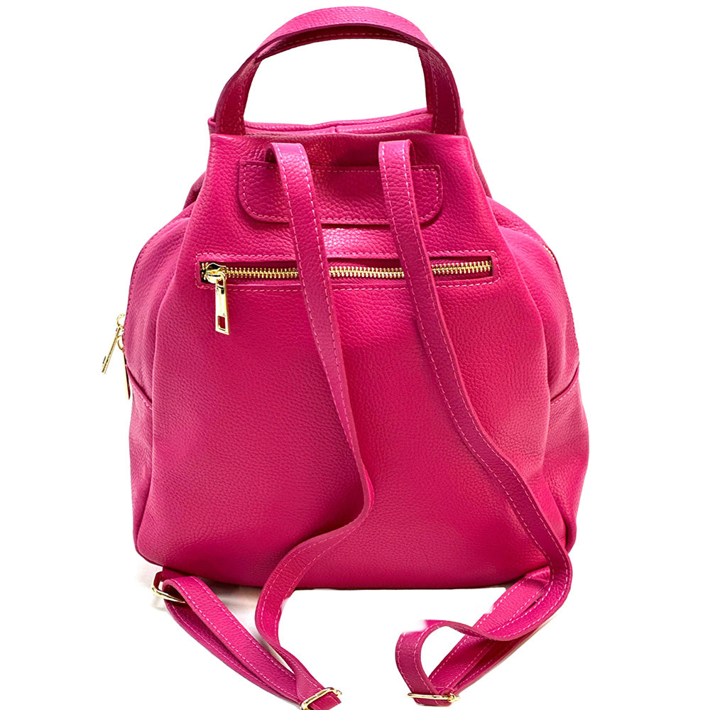 Elva Italian Pebbled Leather Backpack – Women’s Elegant Everyday Bag (Handmade in Florence)