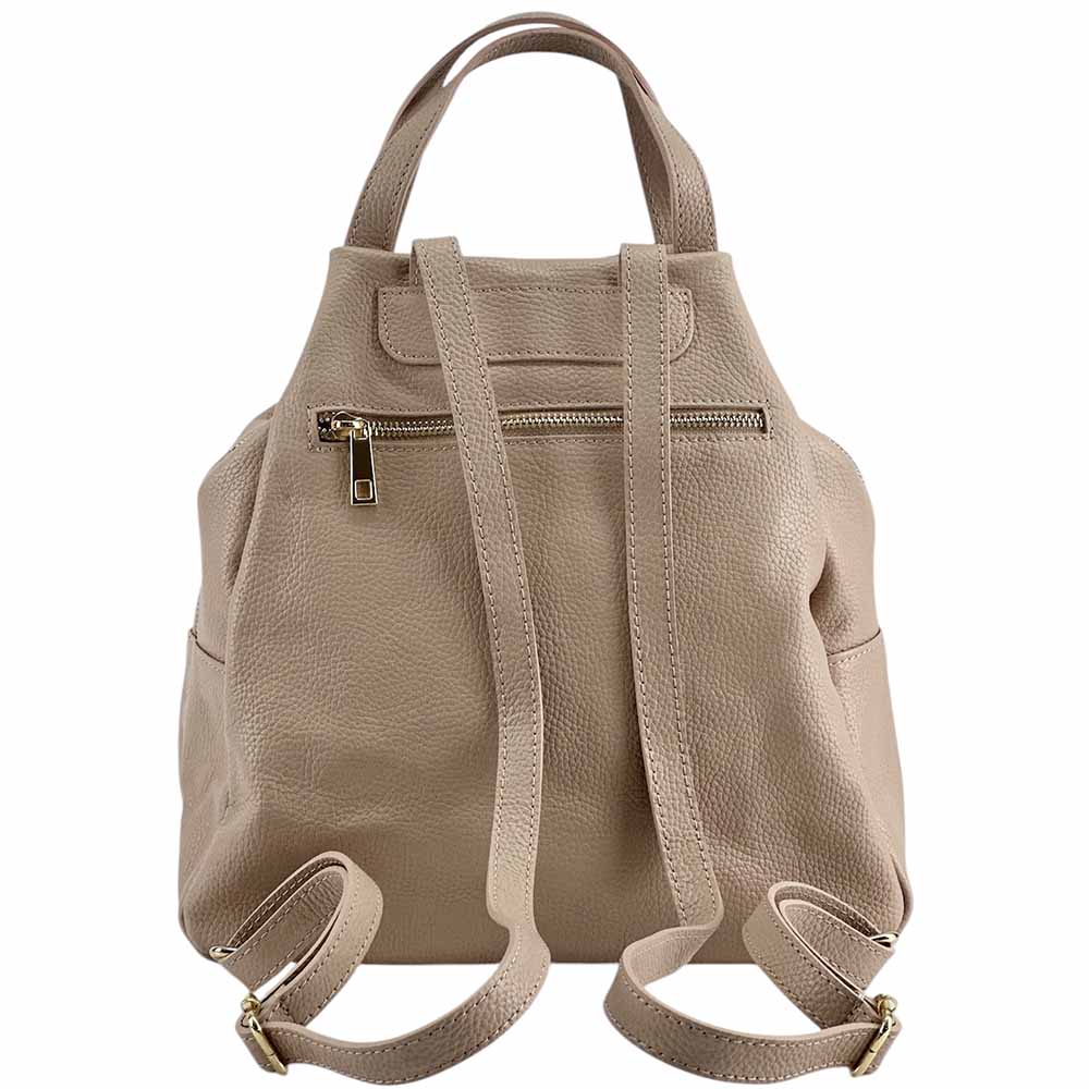 Elva Italian Pebbled Leather Backpack – Women’s Elegant Everyday Bag (Handmade in Florence)