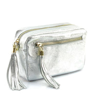 Solea Italian Leather Tassel Clutch & Crossbody Bag