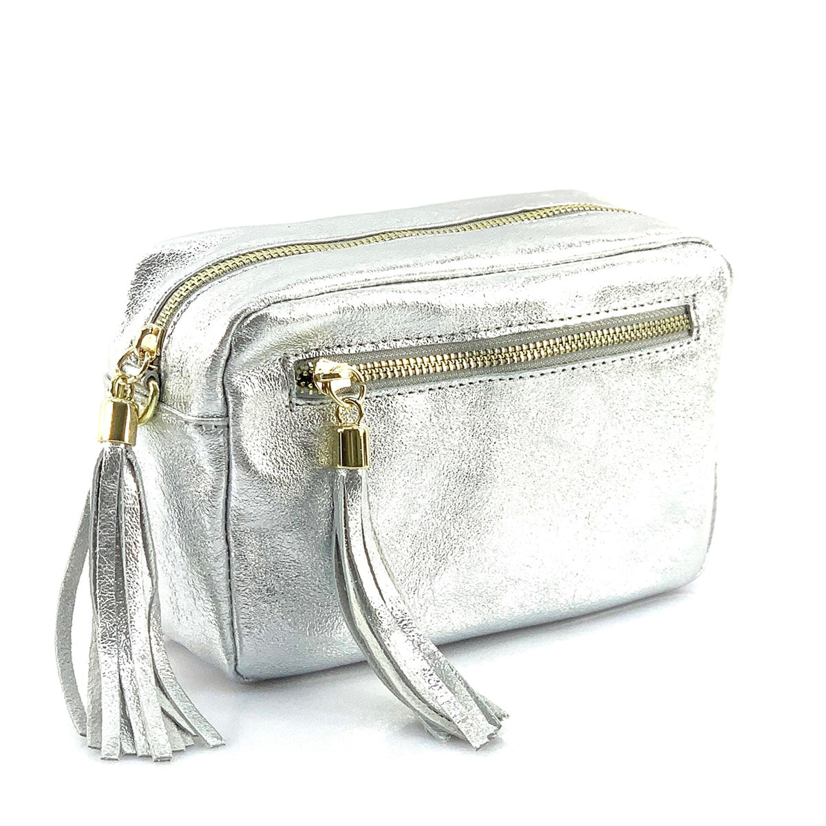 Solea Italian Leather Tassel Clutch & Crossbody Bag