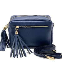Solea Italian Leather Tassel Clutch & Crossbody Bag