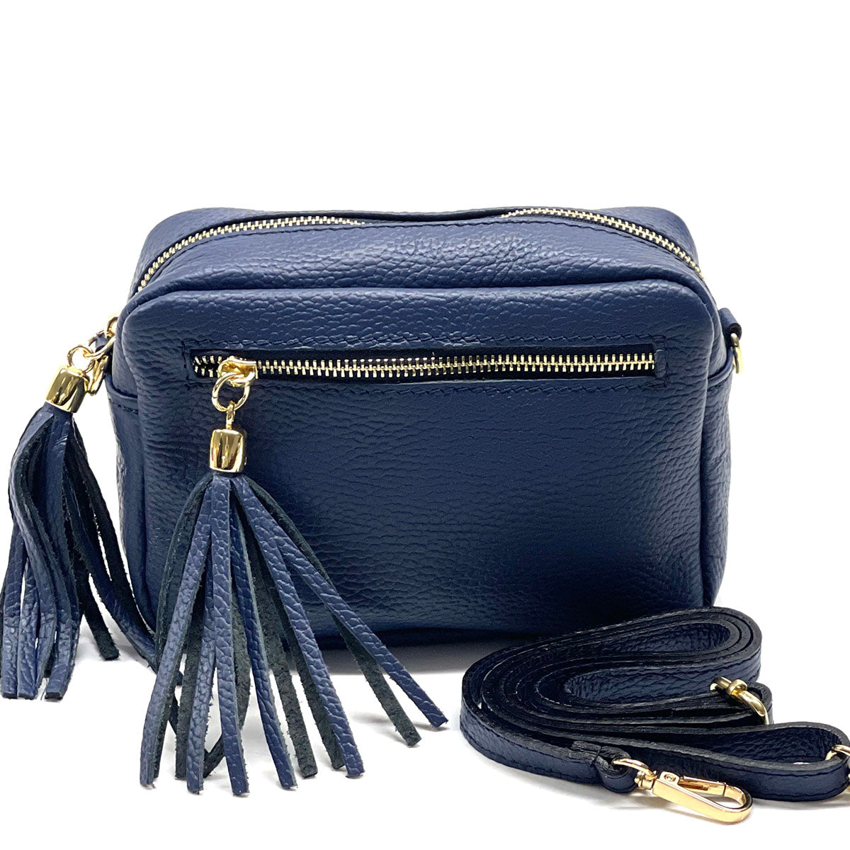 Solea Italian Leather Tassel Clutch & Crossbody Bag
