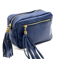 Solea Italian Leather Tassel Clutch & Crossbody Bag