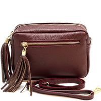 Solea Italian Leather Tassel Clutch & Crossbody Bag