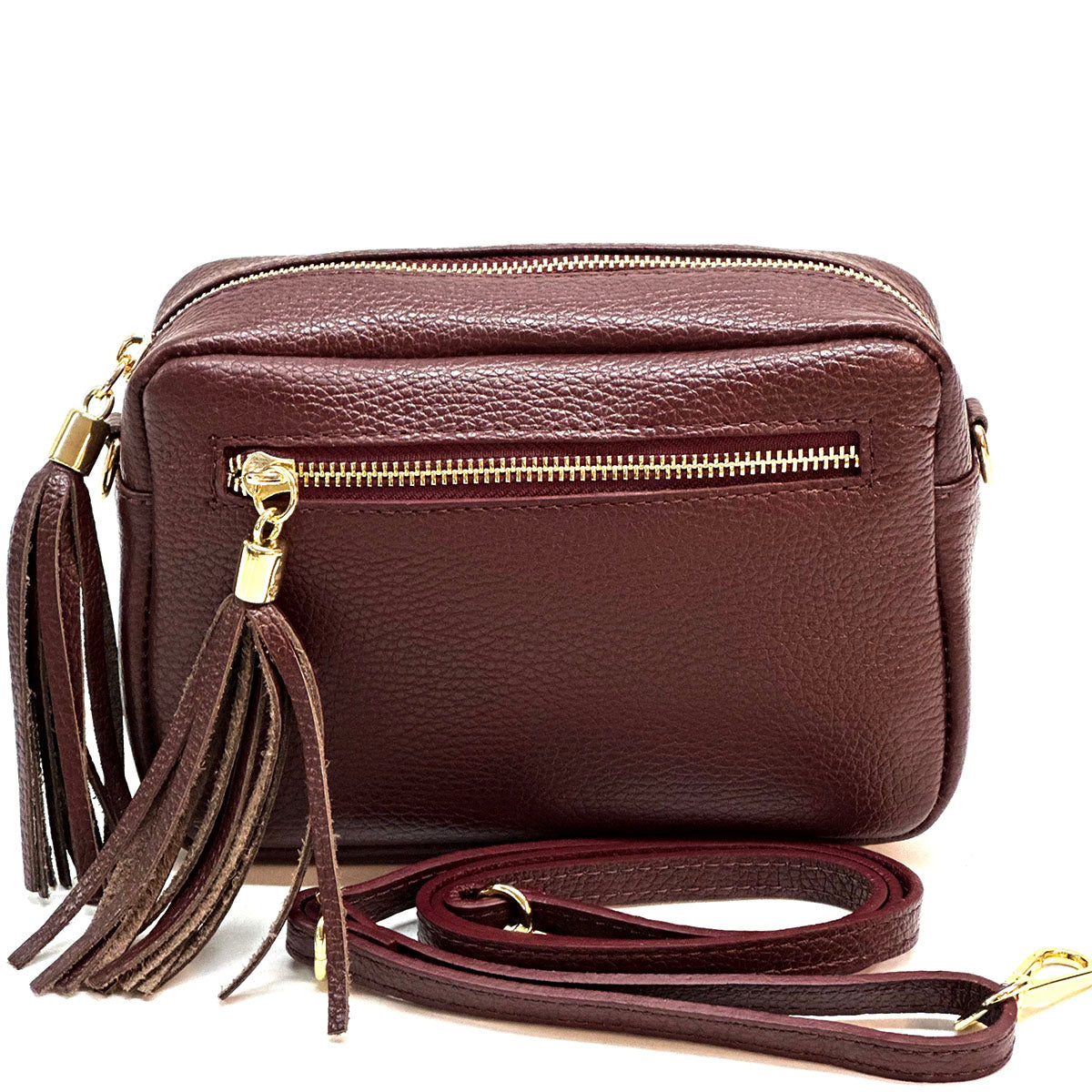 Solea Italian Leather Tassel Clutch & Crossbody Bag