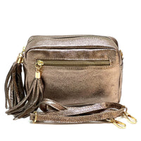 Solea Italian Leather Tassel Clutch & Crossbody Bag